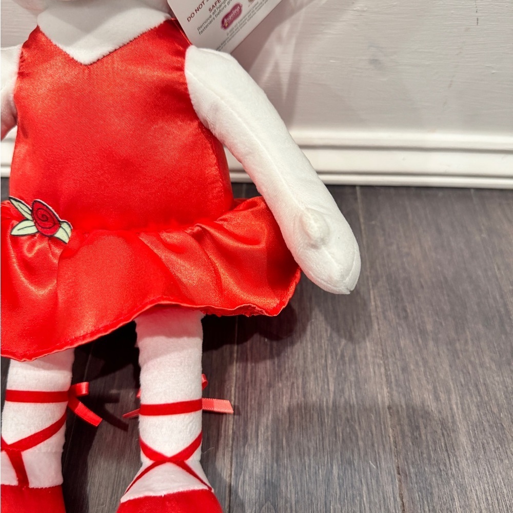 NWT Mattel Angelina Ballerina Red and White Mouse Plush Dance Toy Stuffed Animal - Picture 4 of 8